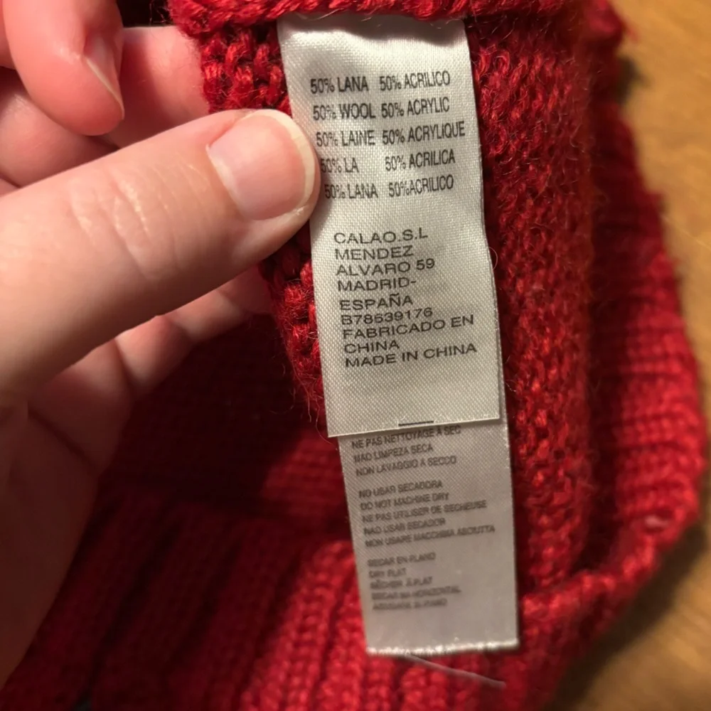 Wool blend vintage embroidered sweater, large - Picture 5 of 8